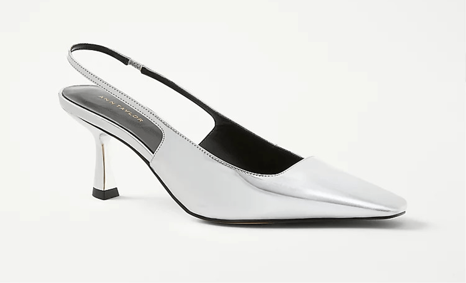 Ann Taylor silver slingbacks