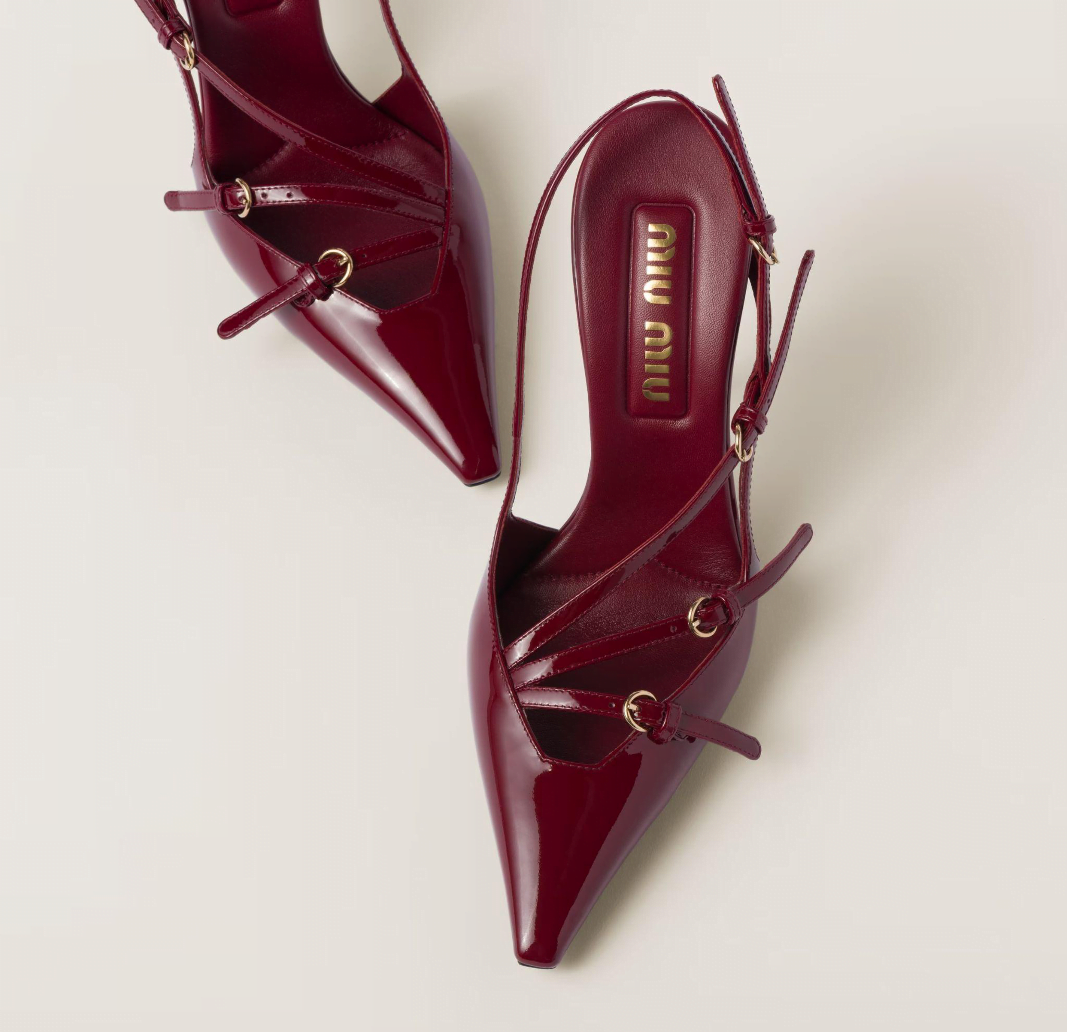 Miu Miu Slingbacks in cherry red