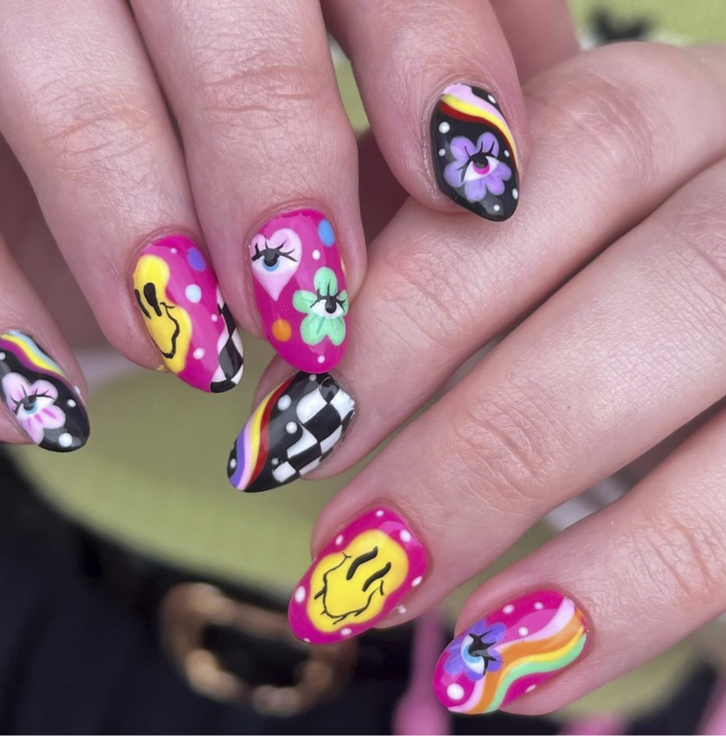 Funky nail art by Gabby