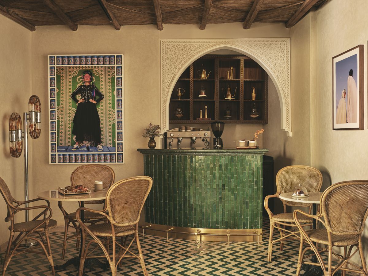 Coffee Boutique with art by Hassan Hajjaj