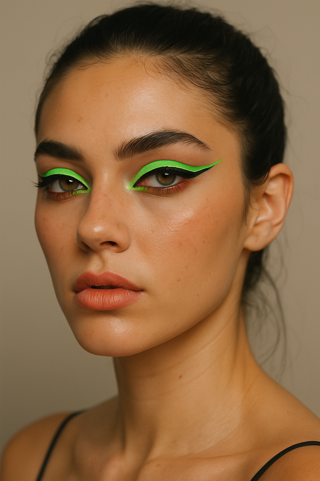 makeup look graphic neon