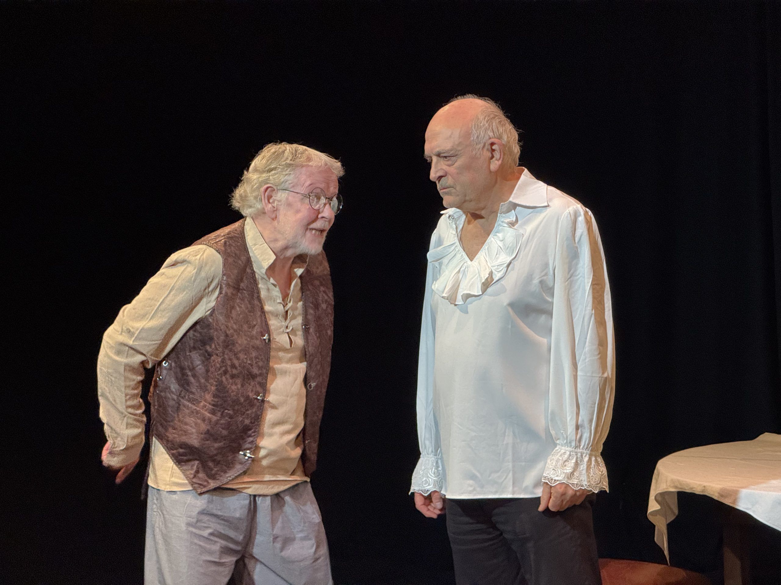 Chris Barritt (L) and Peter Tate (R) in Swing! Swing! Admiral Byng at the Playground Theatre
