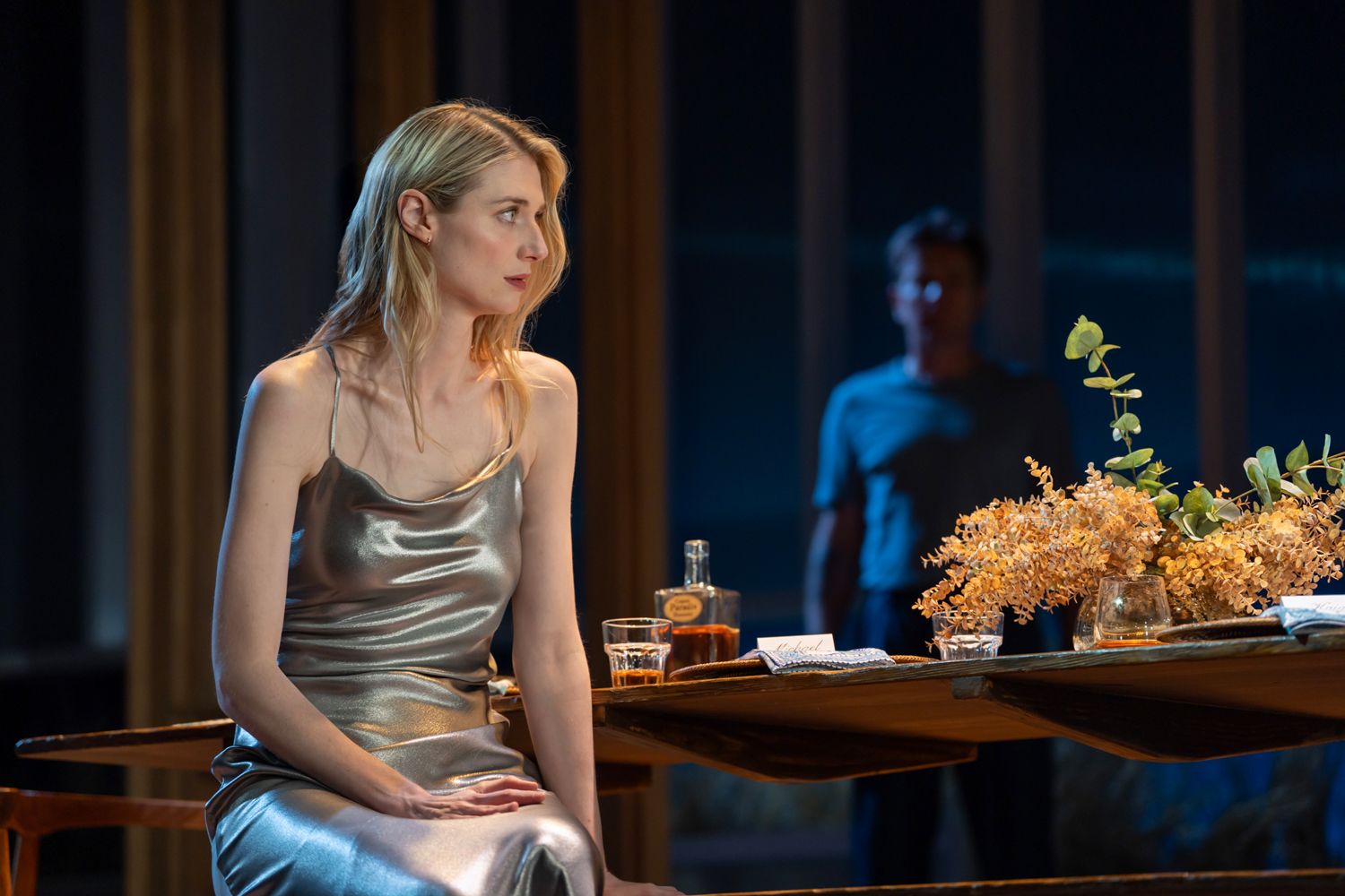 My Master Builder, Elizabeth Debicki (Mathilde), Ewan McGregor (Henry Solness). image by Johan Persson