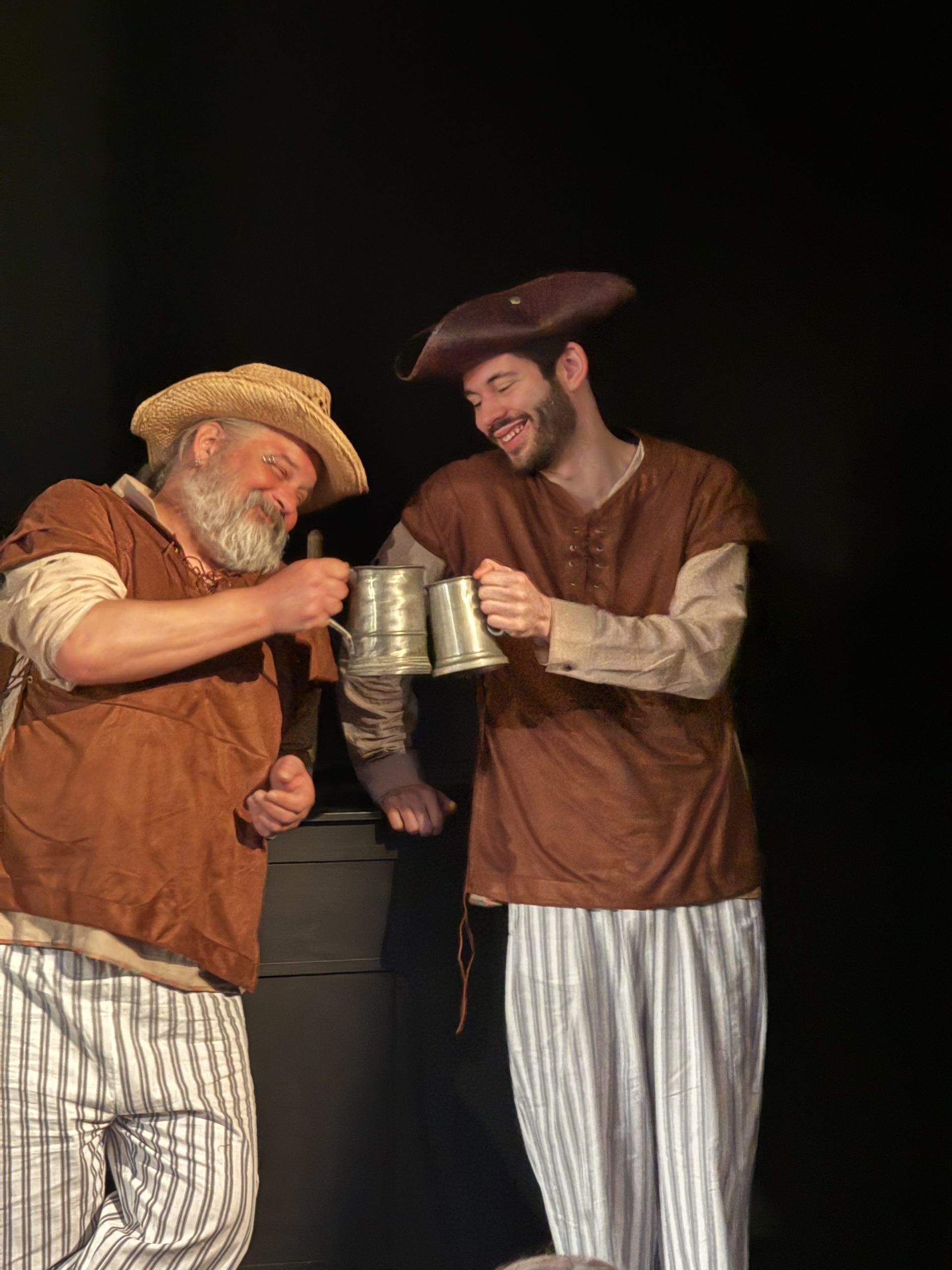Randy Smartnick (L) and James Shenoi (R) in Swing! Swing! Admiral Byng! at the Playground Theatre