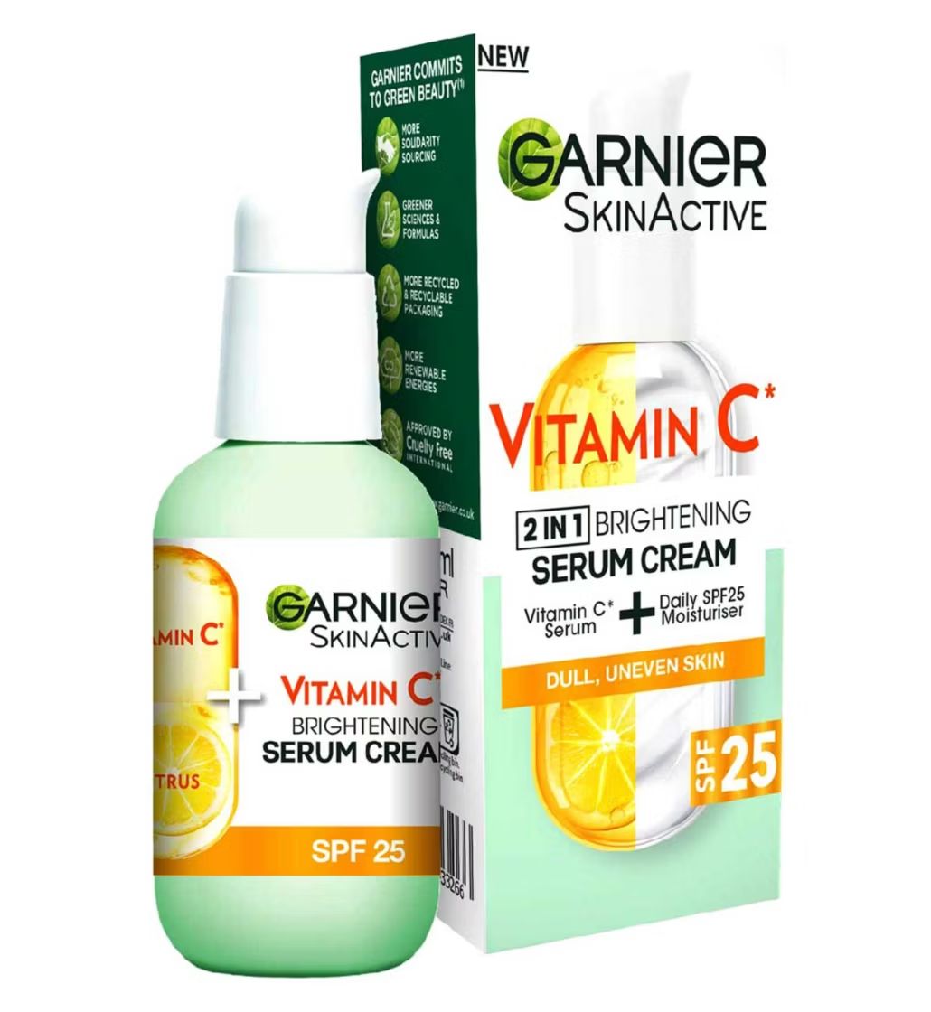 Garnier SkinActive Vitamin C 2in1 Brightening Serum Cream SPF 25, 50ml